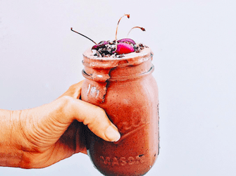 Chocolate Cherry Smoothies!
