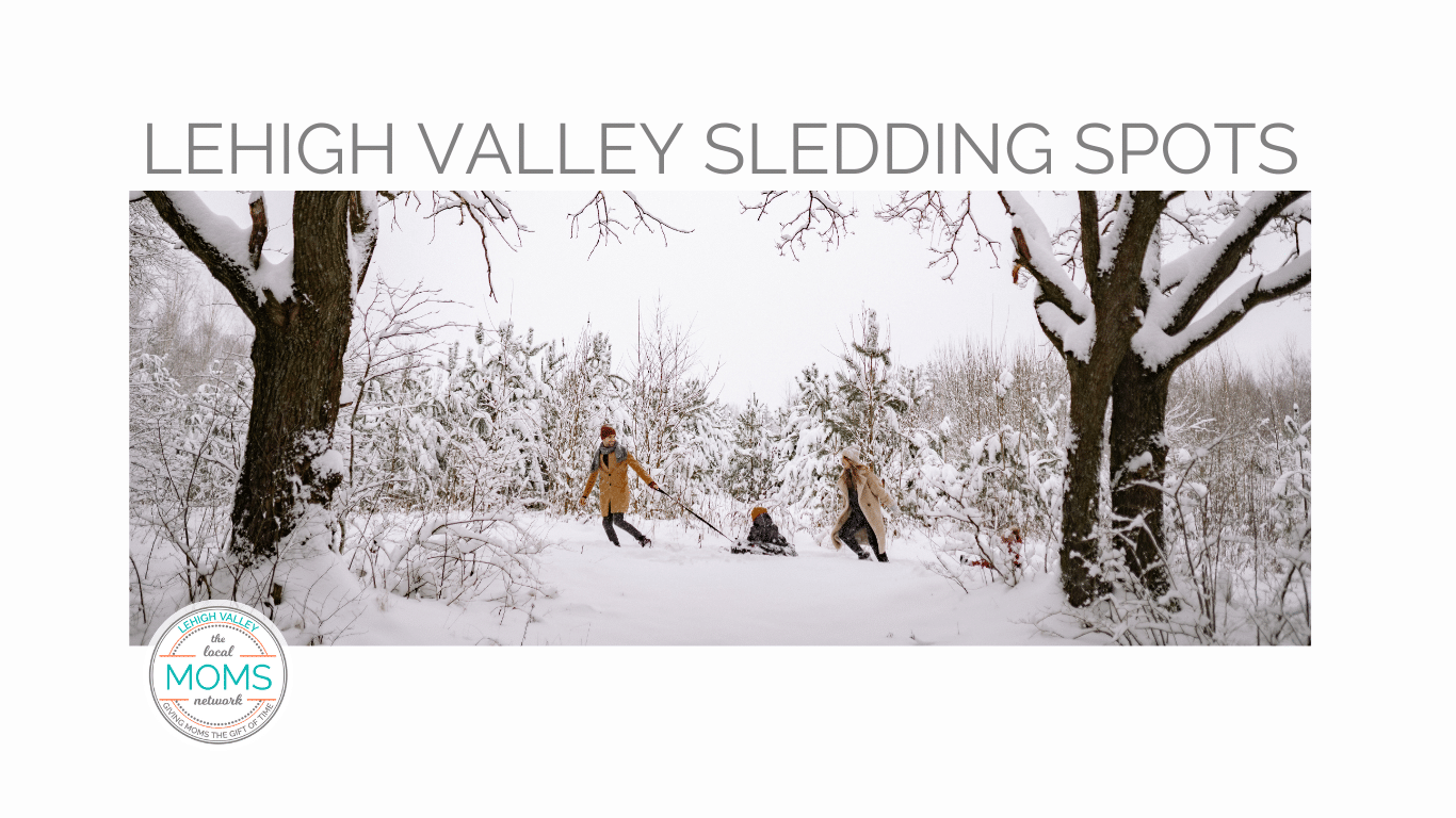 2 girls sledding Lehigh Valley Sledding Spots