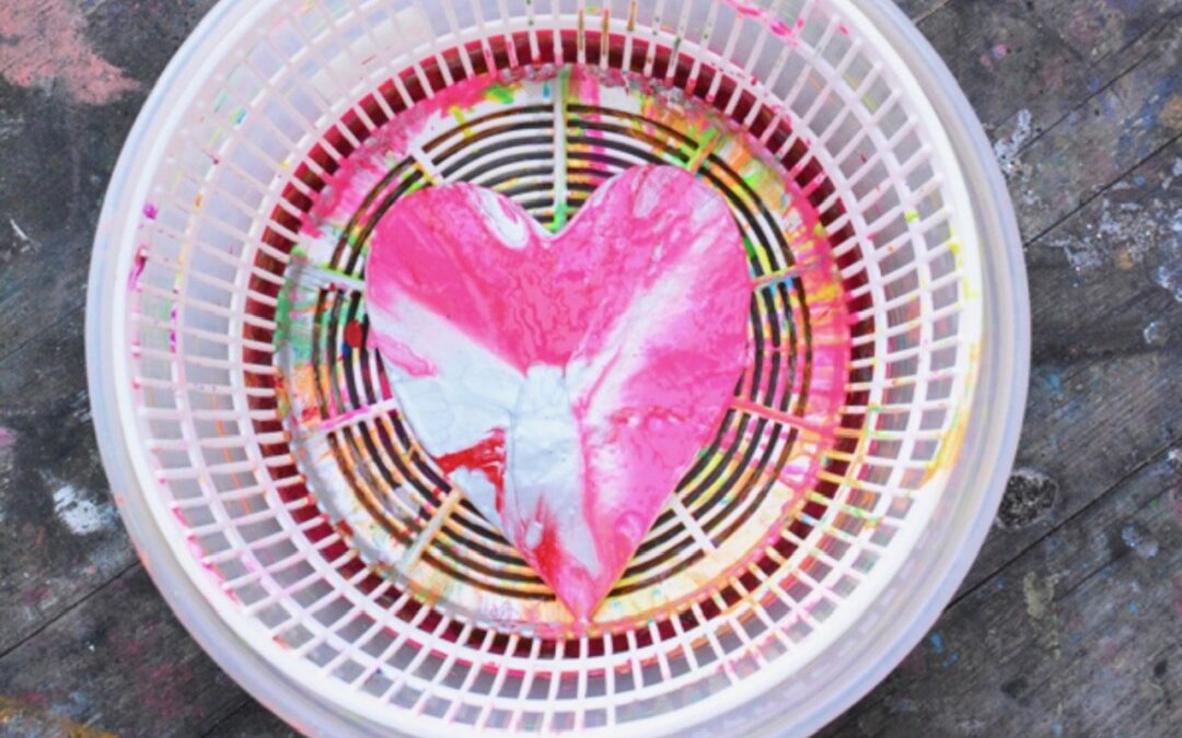 Valentine’s Day Spin Art