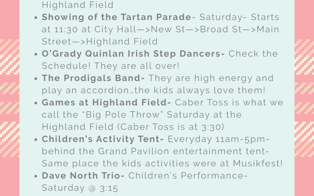 Celtic Classic – Kid Friendly Activities