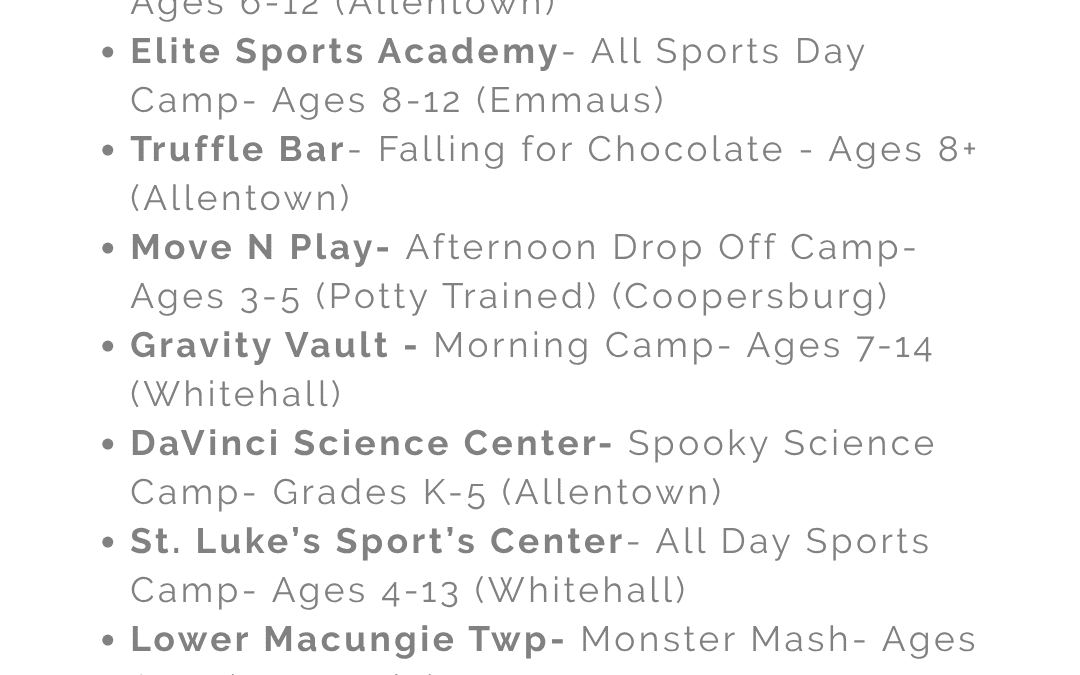 School’s Out: Columbus Day Camps 2025